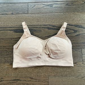 Bravado Designs Body Silk Seamless Wireless Full Cup Nursing Bra Nude XL